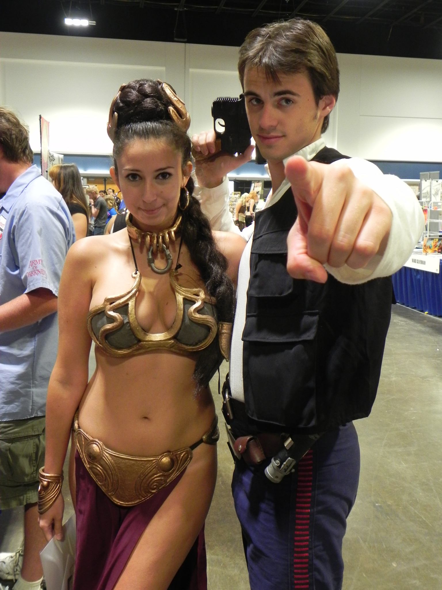 Han Solo and Princess Leia (gold bikini version), hotter than ever. Photo: JSDevore, SDCC 2016