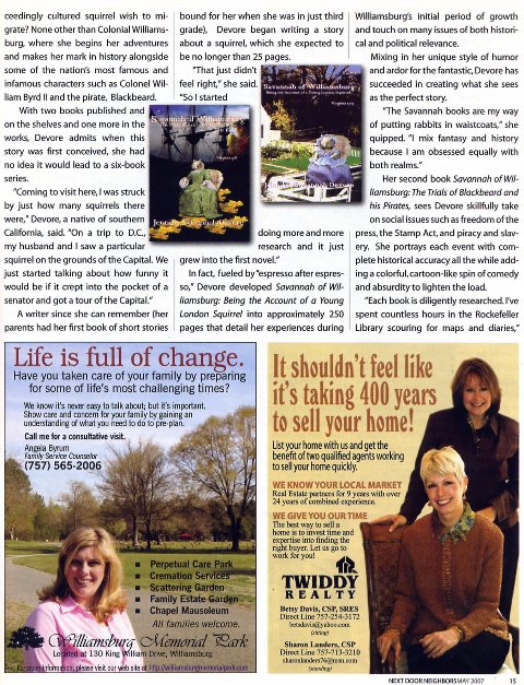 Next Door Neighbors article Part II